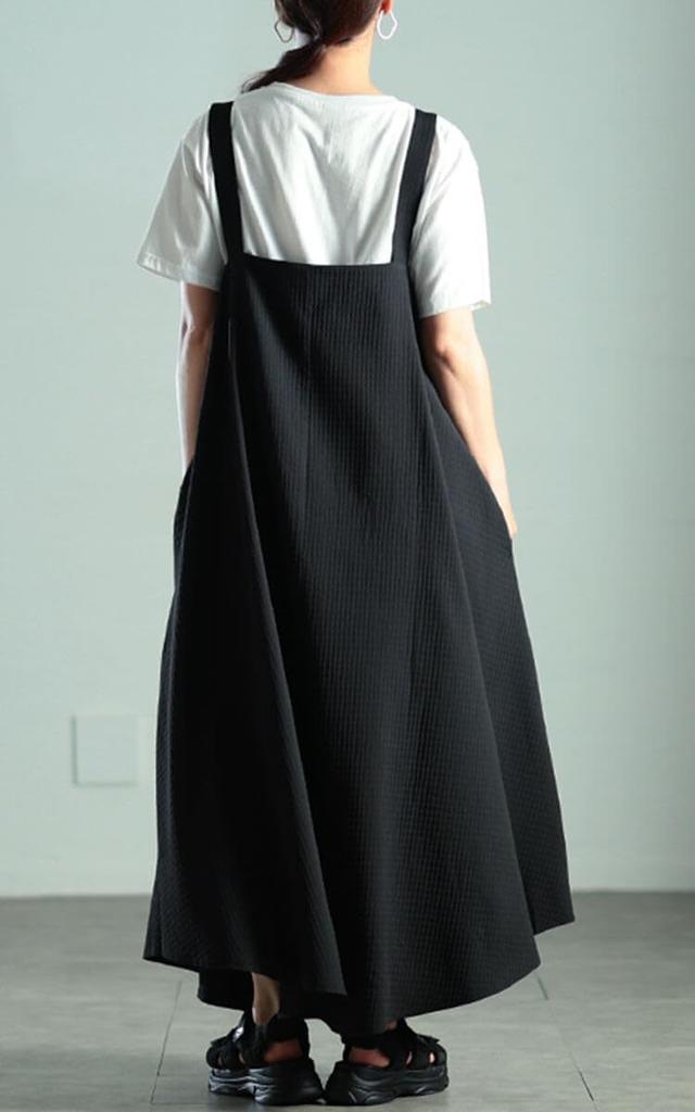 Gold Japan Plus Size Maxi Size Black Women's Dress/Jumper Skirt, Long, Zippered, Pockets, Contoured, Style, Summer, Autumn, Winter, Spring, sw-0789,