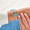 Авторизованный дистрибьютор Olivia Burton Watch Ladies OB16MN13 Classics Mini Dial Teal Sunray Silver Boucle Mesh [OLIVIA BURTON]