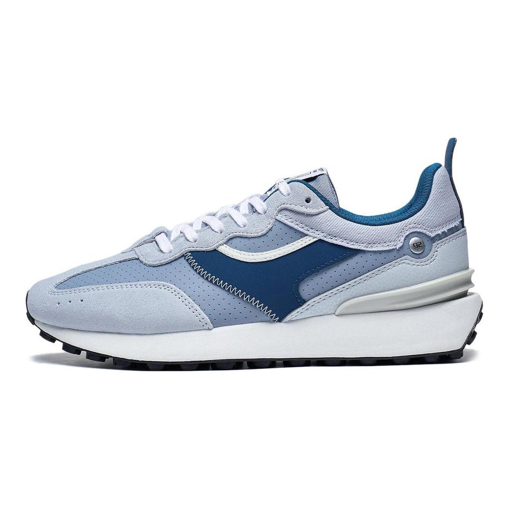 Li Ning Fangyuan Classic Нескользящие Износостойкие Низкие Повседневные Кроссовки Мужские Сине-Серые AGCT047-3
