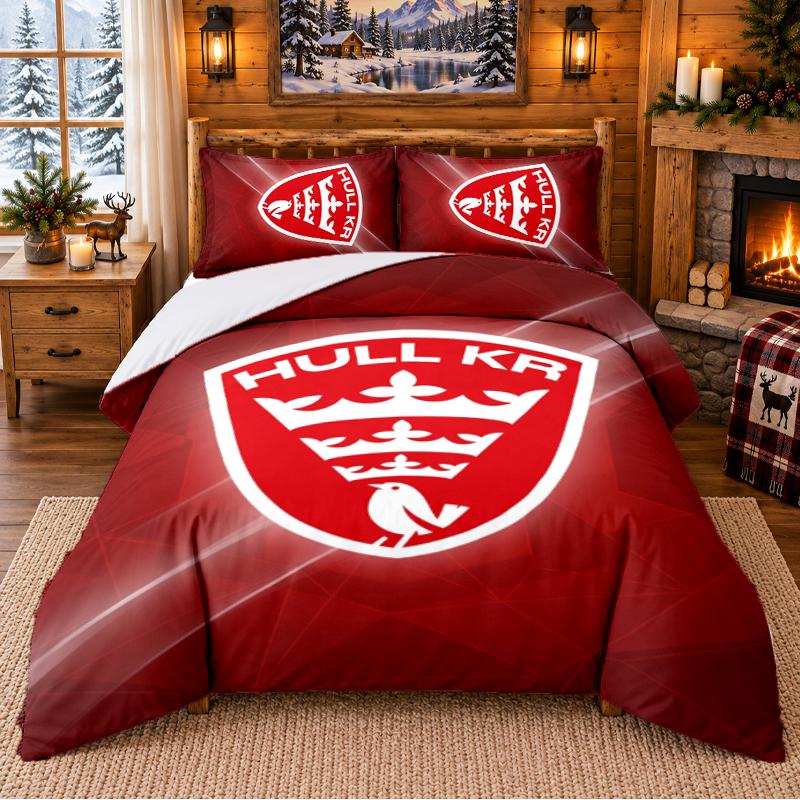 Printed 3Pcs Bedding Set Hull KR Pattern Bed Sheet Pillowcase For Bedroom Decor