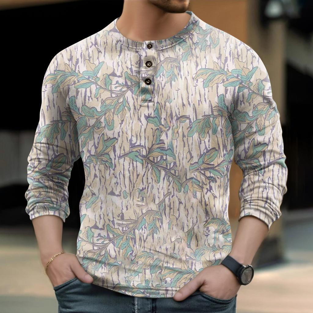 Мужская уличная винтажная модная спортивная футболка с v-образным вырезом и длинным рукавом