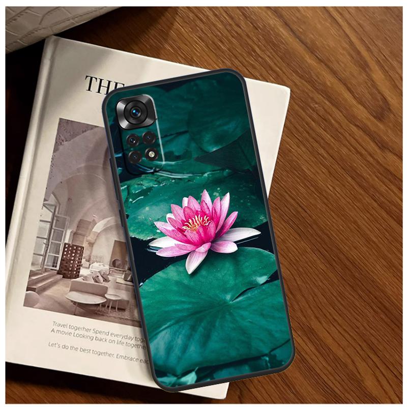 Летний чехол с лотосом для Xiaomi Redmi Note 14 9 10 11 12 13 15 Pro Plus Чехол для Redmi 15 C 14C 12C 10C 13C