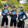 NUCKILY Womens Long Sleeve Cycling Jersey Breathable Sun Protection Road Bike Top