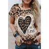 Новая футболка с принтом Jesus Cross Leopard 3D, женская уличная футболка с коротким рукавом, Harajuku, свободные топы Y2k, футболки, женская одежда