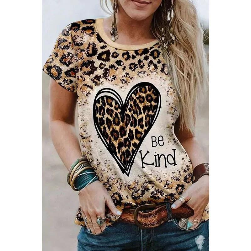 Новая футболка с принтом Jesus Cross Leopard 3D, женская уличная футболка с коротким рукавом, Harajuku, свободные топы Y2k, футболки, женская одежда