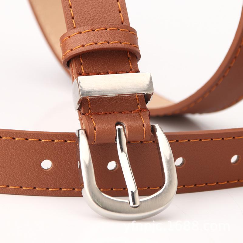 Women's Leather Belt Korean Style Fashion Waistband Simple Student Jeans Decor Belt for Ladies
