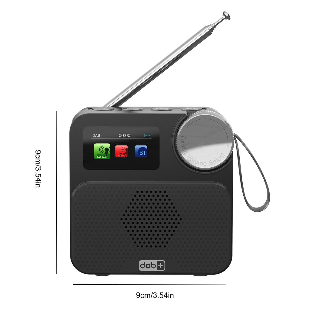 Bluetooth-совместимое Интернет-радио FM-радио Перезаряжаемое цифровое радио с цветным дисплеем 1,47 дюйма Внешняя антенна Портативное FM-радио
