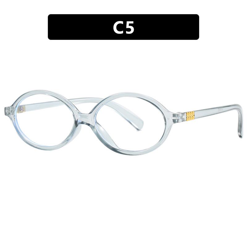 Oval Small Frame Plain Glasses Personalized Anti-blue Light Glasses Eye Protection Korean women Optical Spectacle Eyeglass