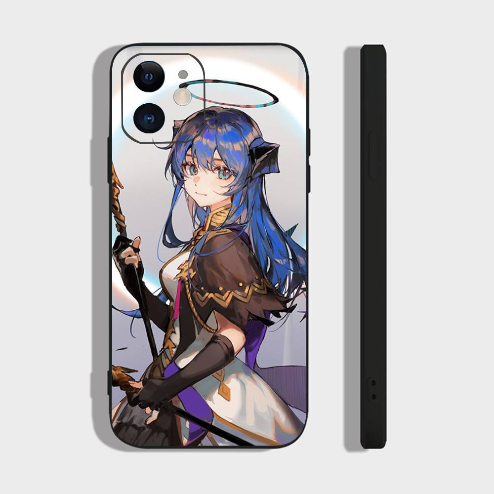 Mostima Чехол для телефона с анимацией из игры A-Arknights Для IPhone 17 Air 16 15 14 13 Pro Max 11 12 Черный силиконовый чехол