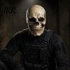 Realistic Bone Texture Masque Creepy Halloween Full Head Skull with Movable Jaw, Scary Breathable Mesh Eye Skeleton Latex Helmet Eyes for Adults