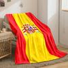 Spain Flag Emblem Designed Flannel blanket for bedroom, living room, sofa, and nap