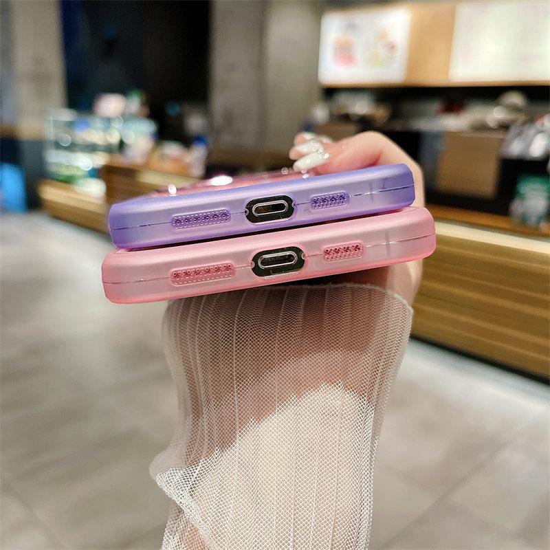 Роскошный градиентный чехол для больших оконных линз из ТПУ для iPhone 14 13 12 11 Pro Max, комплексные чехлы для защиты от падения