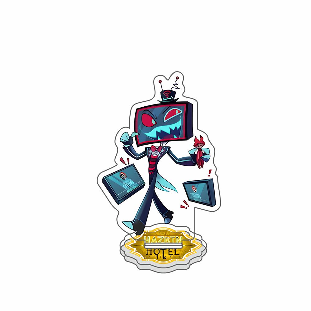 Аниме Фигурка Hazbin Hotel Чарли Морнингстар Вагги Аластор Акриловая подставка для фигурки Настольное украшение Фестивальный брелок