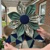 Декоративный знак с цветами для входной двери Ретро Мешковина DIY Набор для изготовления венка и бантов Искусственный цветочный настенный подвес для дома В помещении Уличный Декор