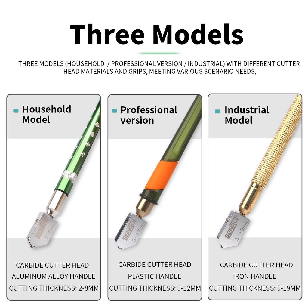 1 шт. Многоцветный профессиональный плиткорез для стекла, портативный стеклорез с алмазным наконечником, нож для стекла ручной инструмент