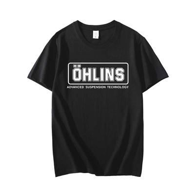 Женская мода хлопковая футболка с принтом OHLINS летняя одежда повседневная модная мужская женская футболка с круглым вырезом и короткими рукавами Harajuku