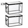 Clear Plastic Storage Container Clothing Bag, with Lids And Handles, Stackable Heavy-duty Bags Foldable Bins, Tear-Resistant Dustproof for Clothes