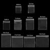 100Pcs PVC Plastic Self Sealing Bag Transparent Jewelry Bag Zip Lock Bags  Necklace Bracelet Ring