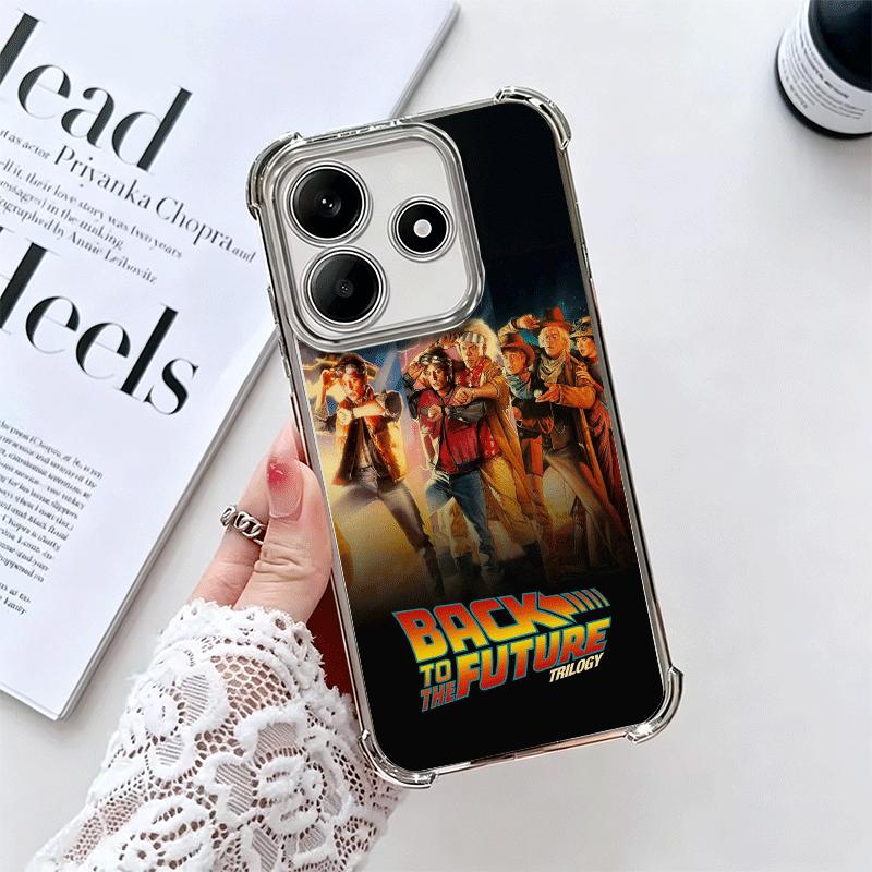 Защитный чехол с покрытием «Назад в будущее» для Xiaomi Redmi Note 14 15 Pro Plus 13 12 11 11S 11T 10 9S 9 5G, противоударный с подушкой безопасности