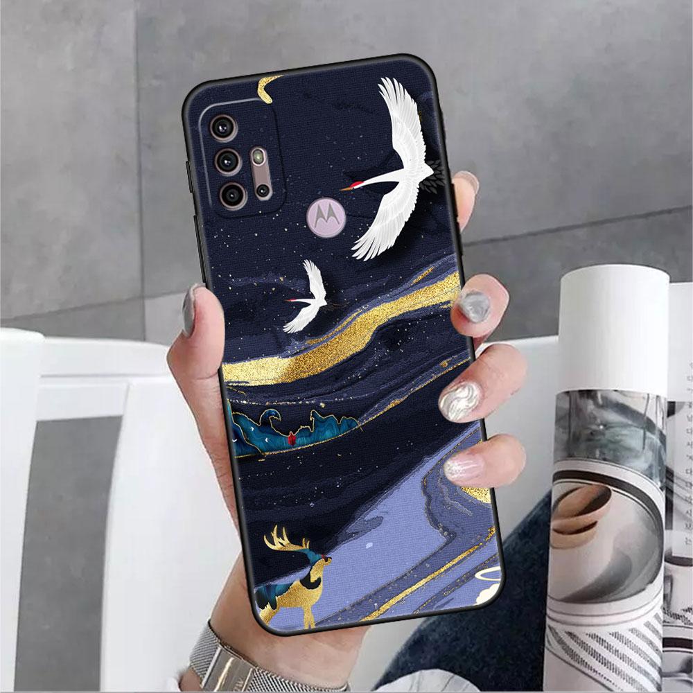 Чехол для Motorola G30 G60 G9 Play One Fusion Plus Edge 20 G8 Power Lite G22 G50 G200 G51 G71 G31, чехол для телефона Opera Retro Girl