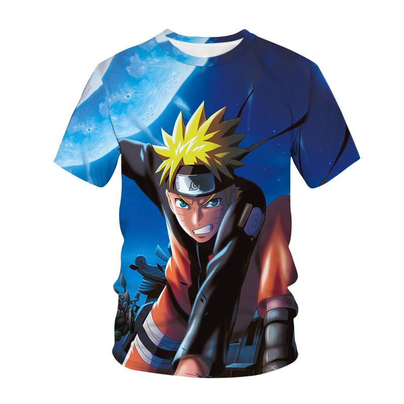 Short Sleeve T Shirt Naruto Japanese Cartoon Fashion Casual Children Men Clothing 3D Printed Short Sleeve Top Clothing