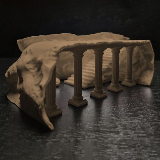 Аквариумная пещера-тоннель Yousheng Римская колонна под гравием Тоннель Укрытие для аквариумных рыб и креветок Укрытие для мелких рыб и креветок со смотровыми отверстиями для петушков и креветок