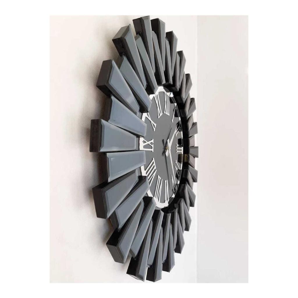 Piano Smoked Mirrored Clock 80 Cm