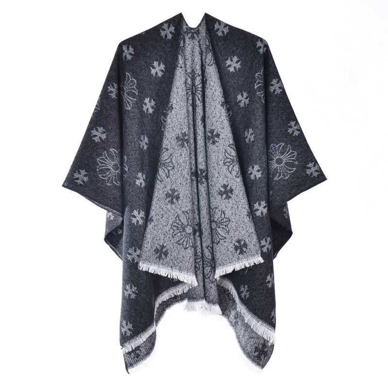 2026 Winter Scarf Cloak Faux Cashmere Warm Versatile Shawl Women Travel Photo Shoot