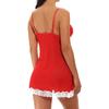 European & American Frayed Hollow See-through Plus Size Christmas Nightgown