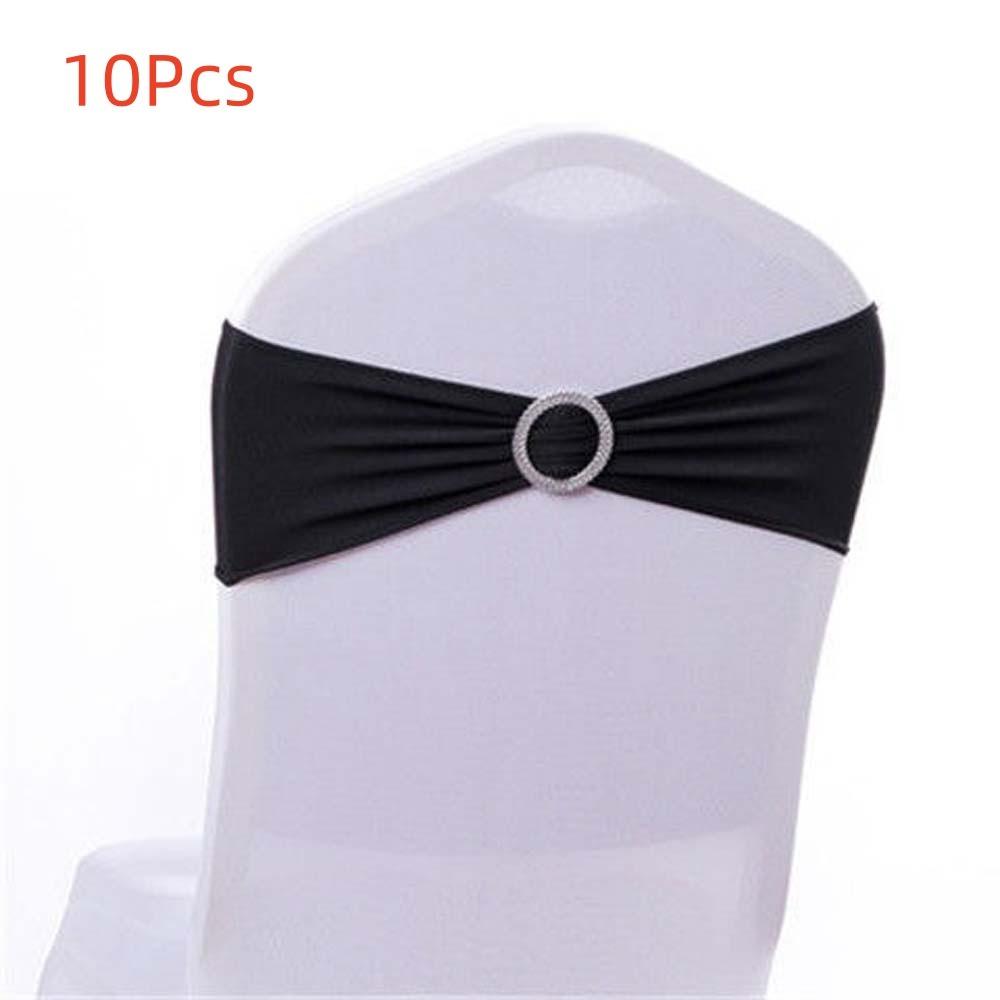 10Pcs Creative Elegant Chair Bowknot Ribbon Decors Back Cover High Elastic Chair Sash Bow Vintage Modern Back Tie Sashes Home
