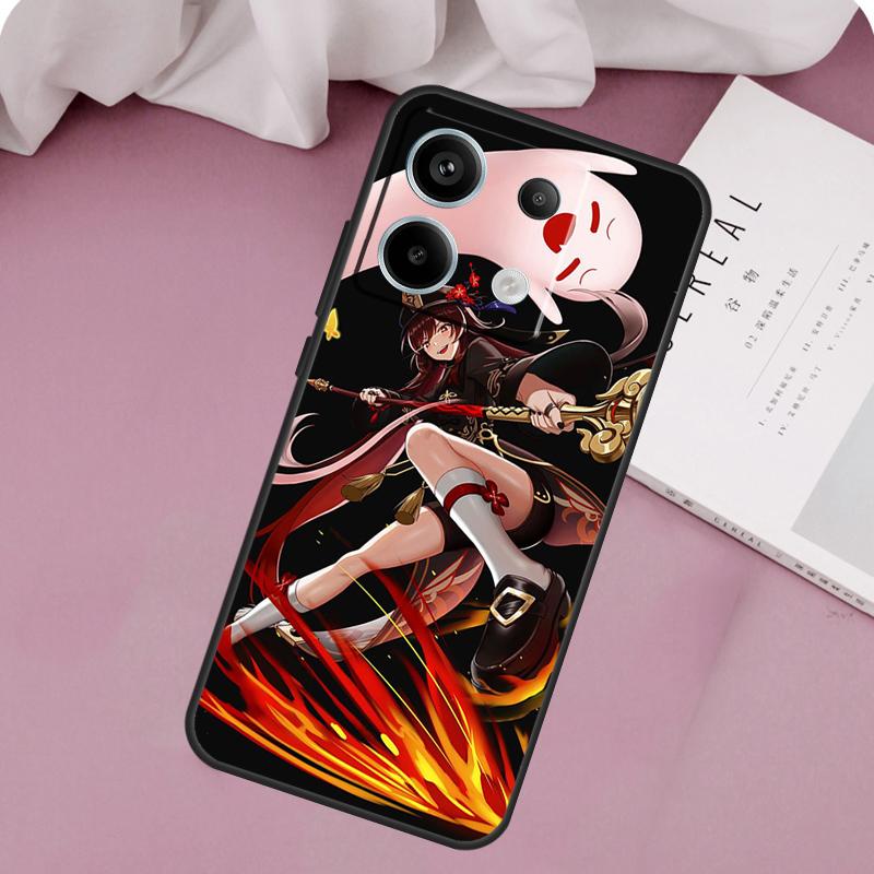 Чехол Genshin Impact Ху Тао HuTao для Redmi Note 13 Pro 9 10 11 12 Pro Plus 9S 10S 11S 12S Чехол для Redmi 12C 10C 13C