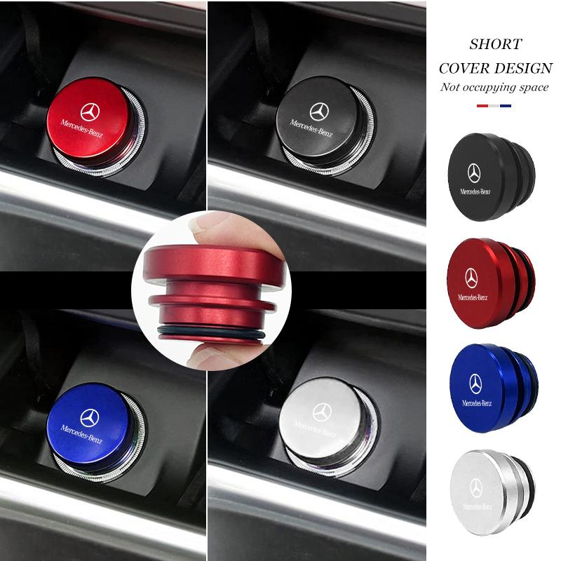 For Benz1wBENZ Alloy Car Cigarette Lighter Plug Cover Dustproof Button Cover For Mercedes Benz W202 W212 W126 W140 W168 W177 CLS GLE GLC GLS