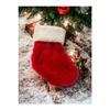 Плюшевый 1-й класс новогодний каминный носок-украшение для елки 35 см