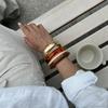 Ingemark 4 Styles Vintage Resin Plastic Thick Wide Bracelets for Women Fashion Statement Goth Metal Bangles Steampunk Jewelry