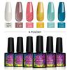 Набор гель-лаков PHOENIXY 8 мл, 4/6 шт., полуперманентные гибридные лаки с УФ-замачиванием для маникюра, базовое верхнее покрытие
