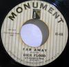 7-дюймовая пластинка DICK FLOOD Far Away The Three Bells 45408 MONUMENT 1959 США Поп Б/у