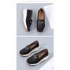 Женская удобная, легкая, дышащая искусственная кожа Face Four Seasons Universal Non Slip Casual Shoes - One Step Step Le Fu Shoes