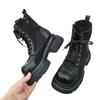 Ankle Boots for Women Chunky Platform Motorcycle Booties Female Shoes Designer Round Toe Short Boots Ladies Lace Up Work Boots
