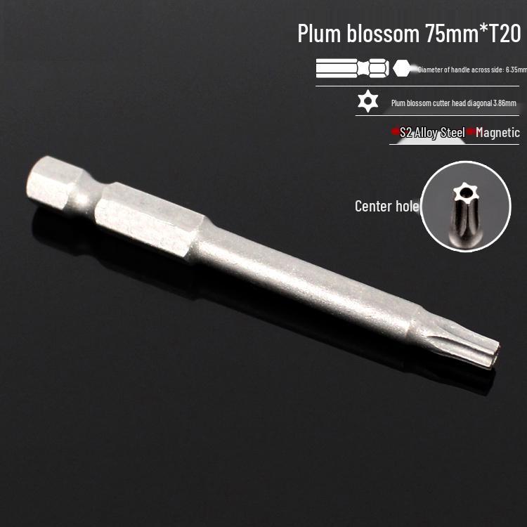 Магнитная 50-мм отвертка-звездочка и набор шестигранных бит для электродрелей