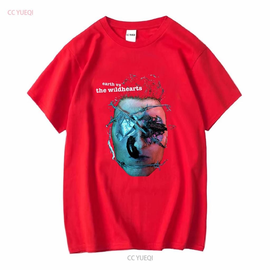 The Wildhearts Earth Vs wildhearts T Shirt NEW OFFICIAL vintage Washed Stylish graphic Slightly homme Comfortable Soft