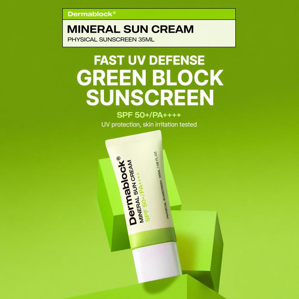 Cellfusion C Дермаблок Минеральный Солнцезащитный Крем SPF50+ PA++++ 35 мл (3 варианта) - ДАЙСО