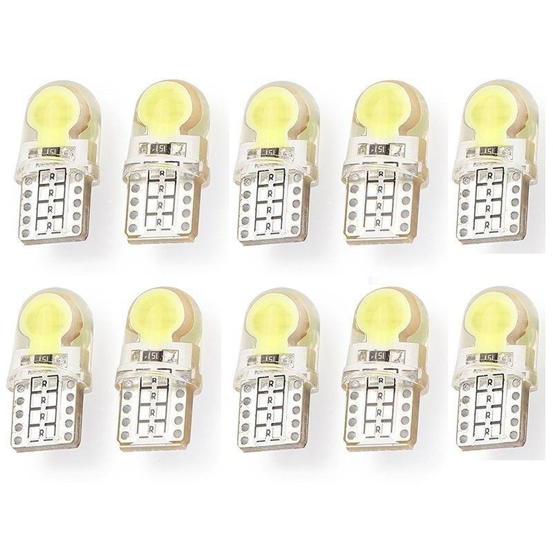 6/10 шт. T10 W5W светодиодная лампа для салона автомобиля, лампа для освещения номерного знака, 5 цветов