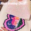 Радужная блестящая гладильная ткань для бусин Perler, приклеиваемых утюгом, многоразовая, термостойкий, жаропрочный коврик, DIY, клубника, термотрансферная бумага