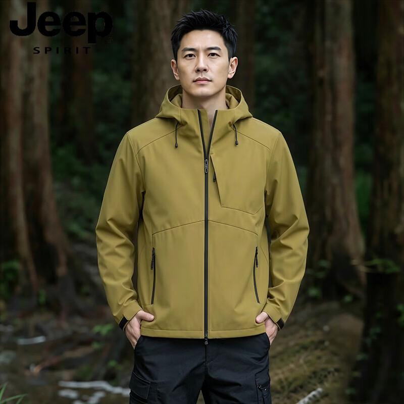 JEEP SPIRIT Men's Autumn Outdoor Functional Hiking Jacket
