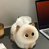 Креативная керамическая коробка для салфеток в виде кота Kawaii Современная коробка для бумажных салфеток Декоративный органайзер для полотенец Кофейный столик