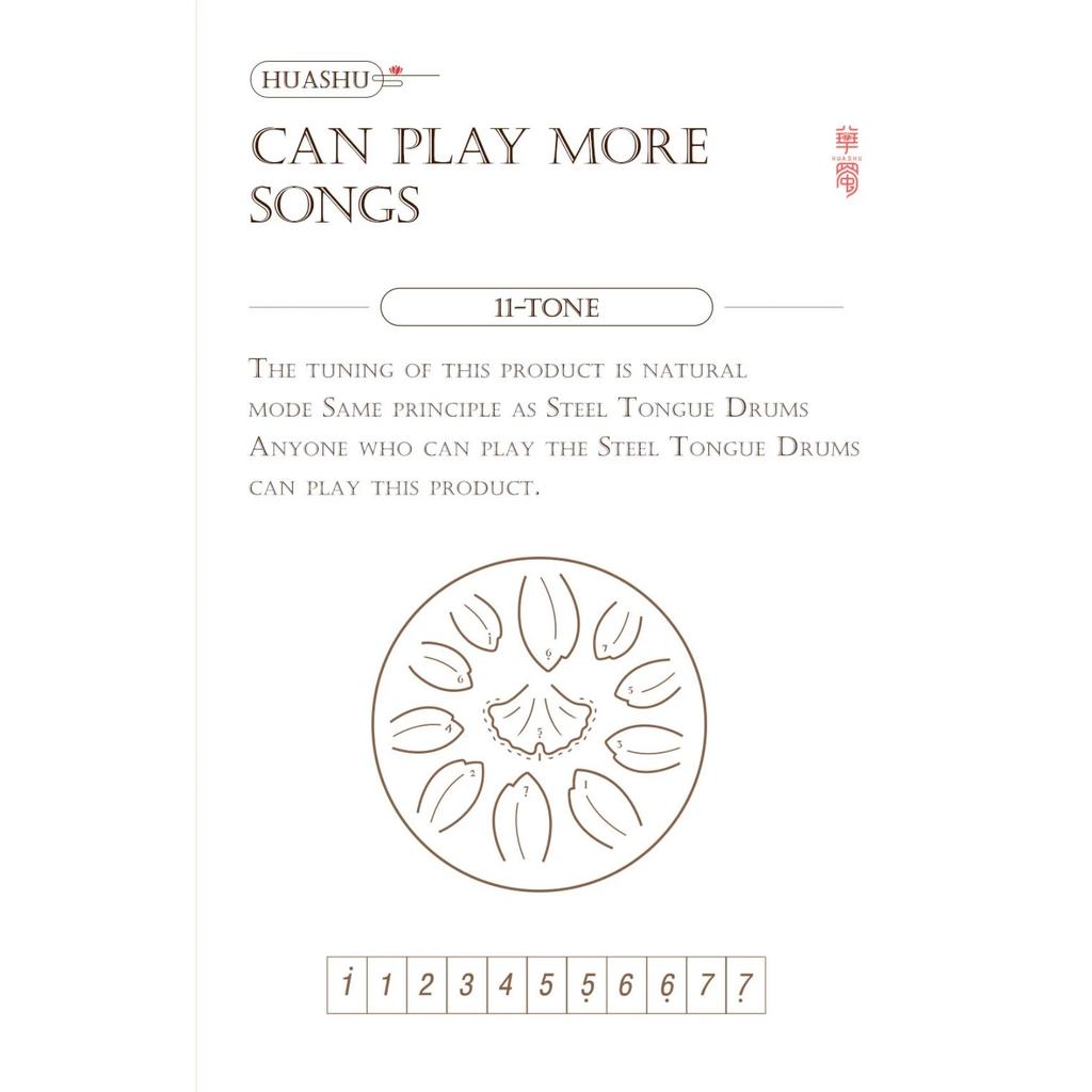 Steel Tongue Drum 6 Inch 11 Notes C Tone Ethereal Drum Music Drum Yoga Meditation Percussion Instrument