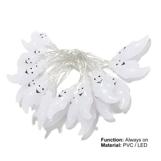 Призраки, гирлянды, декоративные, длительный срок службы, ПВХ, уникальные светодиодные USB-призраки, гирлянды для вечеринок