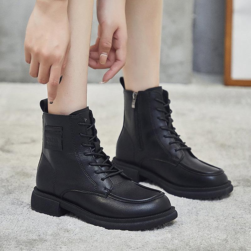 INS Trend Martin Boots Женские модные повседневные короткие ботинки Удобные прогулочные ботинки Мотоциклетные ботинки