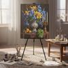 Folding Aluminum Easel With Cover, Adjustable For Painting And Drawing