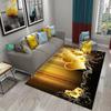 3D Черный Золотой Роскошный Ковер для Гостиной Спальни Прикроватные Коврики Европейский Стиль Ковры для Коридора Коврики для Ванной Комнаты Нескользящие